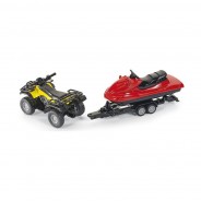 Preisvergleich für Autos: Siku 2314 Quad mit Anhänger und Jet-Ski gelb/rot Maßstab 1:50