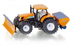 Preisvergleich für Autos: Siku 2940 New Holland Traktor mit Räumschild Salzstreuer orange Maßstab 1:50 ...