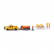 Preisvergleich für Autos: Siku 3505 Dodge RAM 1500 mit Kompressoranhänger gelb Maßstab1:50 Modellauto