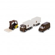 Preisvergleich für Autos: Siku 6324 UPS Logistik Set Stapler, Sprinter, LKW mit Anhänger