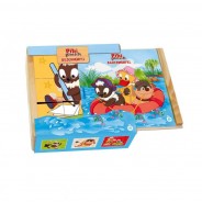 Preisvergleich für Puzzle: Trötsch 16987 Bilderwürfel "Pittiplatsch" Holz