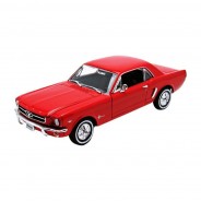Preisvergleich für Autos: Welly 22451 Ford Mustang Coupe 1/2 rot 1964 Maßstab 1:24 Modellauto