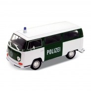 Preisvergleich für Autos: Welly 22472 VW T2 Bus "Polizei" grün/weiss 1972 Maßstab 1:24 Modellauto