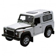 Preisvergleich für Autos: Welly 22498 Land Rover Defender silber Maßstab 1:24 Modellauto