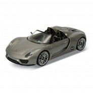 Preisvergleich für Autos: Welly 24031 Porsche 918 Spyder grau metallic Maßstab 1:24 Modellauto