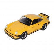 Preisvergleich für Autos: Welly 24043 Porsche 911 Turbo 3.0 gelb Maßstab 1:24 Modellauto