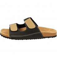 Preisvergleich für Schuhe: 174-005 Herren Pantoletten Sandalen Clogs Black Khaki Klett Clogs schwarz Gr. 41 Jungen Kinder