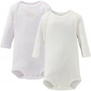 Preisvergleich für Strampler & Spieler: 2er-Pack Body langarm Ringel rosa Gr. 86 Mädchen Kinder