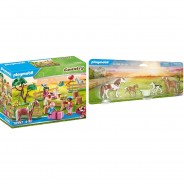Preisvergleich für Sammel & Spielfiguren: 2er Set: 70997 Kindergeburtstag auf dem Ponyhof + 71000 2x Island Ponys mit Fohlen bunt