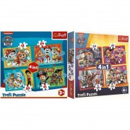 Preisvergleich für Puzzle: 2er Set: Puzzle Paw Patrol 4-in-1 ab 3 Jahren + 4-in-1 Paw Patrol Puzzle ab 4 Jahren