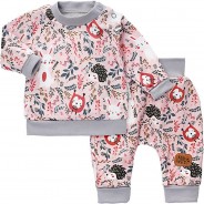 Preisvergleich für Oberteile: 2tlg Set Shirt + Hose Lieblingsstücke Tierwelten T-Shirts  grau-kombi Gr. 68 Mädchen Kinder