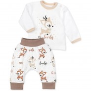 Preisvergleich für Oberteile: 2tlg Set Shirt + Hose Lovely Deer T-Shirts  braun/weiß Gr. 56 Jungen Kinder
