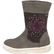 Preisvergleich für Schuhe: 354-014 Mädchen Schuhe Winter Stiefel glitzer Stern Reißverschluss Grau Klassische Stiefeletten grau Gr. 29 Mädchen Kinder