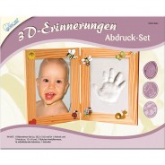 Preisvergleich für Geschenkideen: 3D Erinnerungen - Gipsabdruck-Set Bilderrahmen, 2-tlg.