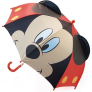 Preisvergleich für Accessoires für Kinder: 3D-Kinderschirm Mickey Mouse 48/8 schwarz/rot