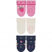 Preisvergleich für Strumpfwaren: 3er-Pack Socken Erdbeere rosa Gr. 17,5 Mädchen Kinder