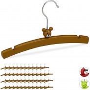 Preisvergleich für Kindermöbel: 48 x Kleiderbügel Kinder Bär braun