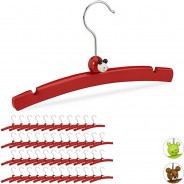 Preisvergleich für Kindermöbel: 48 x Kleiderbügel Kinder Marienkäfer rot