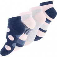 Preisvergleich für Strumpfwaren: 8 Paar Kinder Sneaker Socken DOTS & STRIPES Sneakersocken  bunt Gr. 31-34 Mädchen Kinder