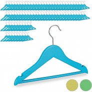 Preisvergleich für Kindermöbel: 80x Kleiderbügel Kinder Blau blau