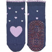 Preisvergleich für Strumpfwaren: ABS-Socken Glitzer-Flitzer Air Herz blau Gr. 17,5 Mädchen Kinder