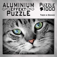 Preisvergleich für Puzzle: Aluminium Effekt Puzzle - 1000 Teile Puzzle Motiv: Katzenliebe