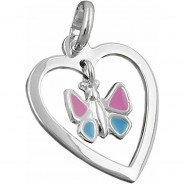 Preisvergleich für Accessoires für Kinder: Anhänger 17x15mm Silber 925 Kettenanhänger silber
