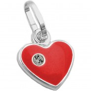 Preisvergleich für Accessoires für Kinder: Anhänger 9mm Silber 925 Kettenanhänger rot