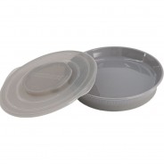 Preisvergleich für Essen & Trinken: Anti-Rutsch Teller, Pastel Grey grau
