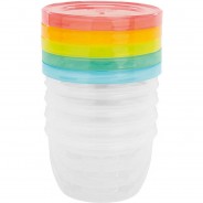 Preisvergleich für Essen & Trinken: Aufbewahrungsbehälter BadaBowl, 250 ml, 5er-Set bunt