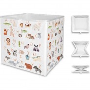 Preisvergleich für Geschenkideen: Aufbewahrungsbox Tier ABC, faltbar mehrfarbig