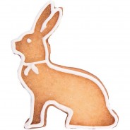 Preisvergleich für Backzubehör: Ausstechform Keksausstecher Hase, 14 cm silber