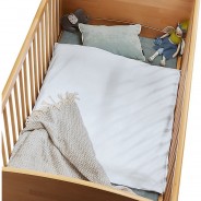 Preisvergleich für Heimtextilien: Baby-Bettbezug Linon weiß Gr. 80 x 80