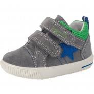 Preisvergleich für Schuhe: Baby Halbschuhe MOPPY , Stern, Weite M4 grau Gr. 21 Jungen Kleinkinder