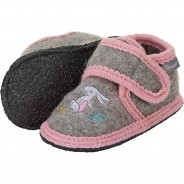 Preisvergleich für Schuhe: Baby Hausschuhe  grau Gr. 22 Mädchen Kleinkinder