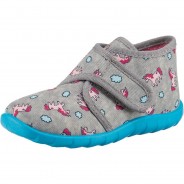 Preisvergleich für Schuhe: Baby Hausschuhe  grau-kombi Gr. 21 Mädchen Kleinkinder