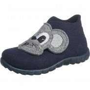 Preisvergleich für Schuhe: Baby Hausschuhe HAPPY , Mäuse dunkelblau Gr. 25 Jungen Kleinkinder