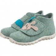 Preisvergleich für Schuhe: Baby Hausschuhe HAPPY WMS Weite M4  hellgrün Gr. 28 Mädchen Kleinkinder