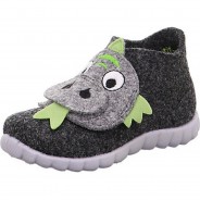 Preisvergleich für Schuhe: Baby Hausschuhe HAPPY WMS Weite M4  schwarz/grün Gr. 26 Jungen Kleinkinder