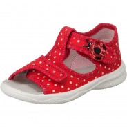 Preisvergleich für Schuhe: Baby Hausschuhe POLLY WMS Weite M4  rot Gr. 22 Mädchen Kleinkinder