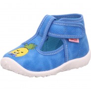 Preisvergleich für Schuhe: Baby Hausschuhe SPOTTY WMS Weite M3  blau Gr. 23 Jungen Kleinkinder