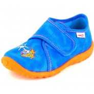 Preisvergleich für Schuhe: Baby Hausschuhe SPOTTY WMS Weite M3  blau Gr. 26 Jungen Kleinkinder