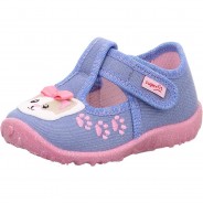 Preisvergleich für Schuhe: Baby Hausschuhe SPOTTY WMS Weite M3  blau-kombi Gr. 23 Mädchen Kleinkinder