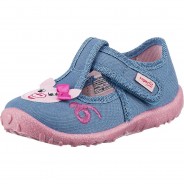 Preisvergleich für Schuhe: Baby Hausschuhe SPOTTY WMS Weite M3  blau Modell 1 Gr. 23 Mädchen Kleinkinder