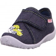 Preisvergleich für Schuhe: Baby Hausschuhe SPOTTY WMS Weite M3  dunkelblau Gr. 22 Jungen Kleinkinder