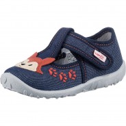 Preisvergleich für Schuhe: Baby Hausschuhe SPOTTY WMS Weite M3  dunkelblau Gr. 26 Jungen Kleinkinder