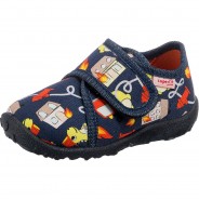 Preisvergleich für Schuhe: Baby Hausschuhe SPOTTY WMS Weite M3  mehrfarbig Gr. 22 Jungen Kleinkinder