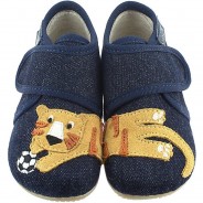 Preisvergleich für Schuhe: Baby Hausschuhe TIGER  dunkelblau Gr. 22 Jungen Kleinkinder