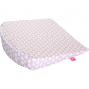Preisvergleich für Heimtextilien: Baby Keilkissen 30x30cm ideal Kinderwagen, Stubenwagen,   inkl. abnehmbarem Bezug aus 100% Baumwolle, rosa classiscs  Kinder