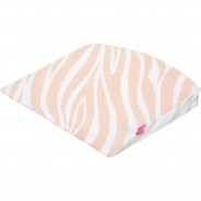 Preisvergleich für Heimtextilien: Baby Keilkissen 30x30cm ideal Kinderwagen, Stubenwagen,   inkl. abnehmbarem Bezug aus 100% Baumwolle, Zebra apricot  Kinder